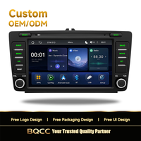Autoradio Android Auto BQCC 8 pouces IPS MP5 avec écran Carplay, lecteur multimédia MP5, RDS, BT, FM, stéréo de voiture pour Skoda Octavia 2 (A5) 04-13