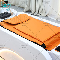 Unité de lavage de luxe intelligente et automatique pour salon de coiffure, avec massage électrique et thérapie capillaire, lit de shampoing pour spa capillaire