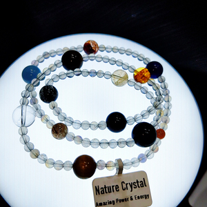 Bracelet <span class=keywords><strong>et</strong></span> collier extensibles 2-en-1 en <span class=keywords><strong>labradorite</strong></span> naturelle <span class=keywords><strong>et</strong></span> cristaux mélangés, bijoux multi-usages en pierres précieuses - Product Image 6