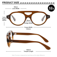 Montures de lunettes SENTA tendance à double pont en acétate, noires brillantes, pour hommes et femmes, avec logo personnalisé