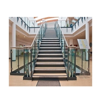 Escalier Prima Curve, montage et démontage faciles, aucun outil nécessaire, bois et acier inoxydable, utilisation intérieure pour villa et salon