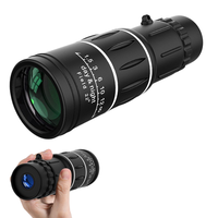 Télescope monoculaire portable HD 16X52 avec adaptateur pour téléphone pour l'observation des oiseaux, la chasse, le camping, l'observation en plein air
