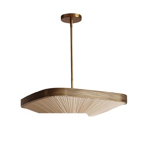 Lustre ovale en or à LED, tête unique, 50x120cm, pour salon, chambre à coucher, salle à manger, luminaire classique rétro - Product Image 5