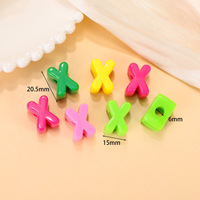 Perles acryliques à gros trous, alphabet anglais, pour accessoires de bijoux DIY, sangles de téléphone, breloques de sac, porte-clés, fournitures de perlage