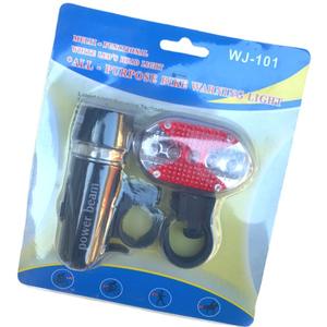 Ensemble de phares et feux arrière pour vélo Power Beam WJ-101, LED, étanche, 4 modes, accessoire d'éclairage pour cyclisme - Product Image 1