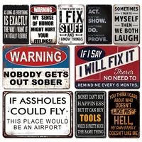Juego de Letreros Metálicos Sarcásticos Vintage para Cuarto de Hombre, Decoración Retro para Pared de Garaje, Bar, Cuarto de Hombre, Hogar