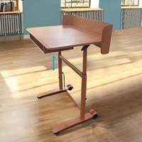 Bureau mobile pneumatique à hauteur réglable en métal, design moderne 2026, pour salle de classe et salle à manger – Mobilier scolaire tendance