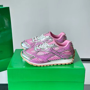 Women's BV Retro Sneakers Luxury Designer Dad <b>Shoes</b> Top Quality Low-top Casual Running <b>Shoes</b> Silvery - Product Image 5