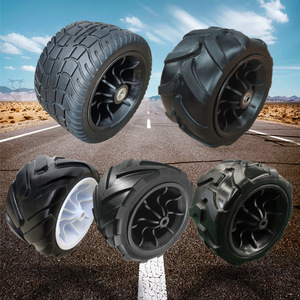 Ruedas de espuma de poliuretano sólido de 7 pulgadas para carrito de mano plegable para acampar al aire libre, ecológico, de cuatro ruedas - Product Image 1