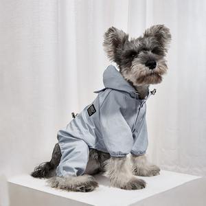 Hot Sale Premium Reflective Solid Polyester Waterproof Hooded Rain Jacket <b>for</b> Dogs All Seasons Classic Style All Breeds - Product Image 3