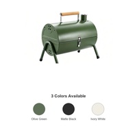 Barbecue portable pliable au charbon de bois OEM ODM, design coupe-vent, léger, en fonte, démontable, avec compartiments indépendants pour le charbon
