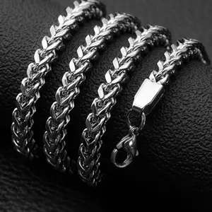 Herren dichte geprägte kubanische Kette Hip Hop Halskette Armband Schmuck Zubehör Edelstahl kette für die Schmuck herstellung