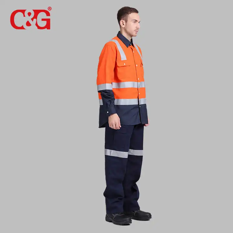 Hoge Zichtbaarheid Reflecterende Veiligheid Poort Werknemers Werkkleding Uniform