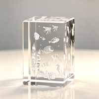 Cubo in Cristallo K9 con Foto Incisa al Laser 3D, Design Ecologico per Regalo Promozionale di Compleanno