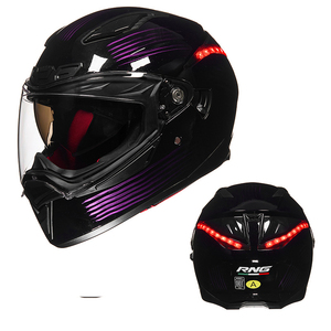 Casco de Motocicleta Modular Abatible con Luz LED de Advertencia, Forro Interior Extraíble, Casco para Moto de Calle - Product Image 1