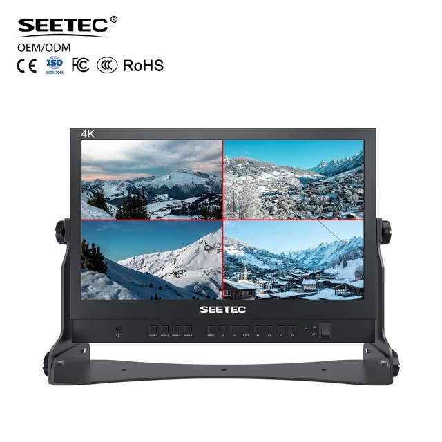 OEM SEETEC ATEM156 15.6" 1080P IPS Broadcast Monitor, 4K Input Output, Multi-View for Studio & Field Production