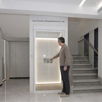 Ascenseur domestique à structure technique en acier au carbone, électrique, pour villa résidentielle, petit ascenseur intérieur pour fauteuils roulants, plateforme de 12 m pour