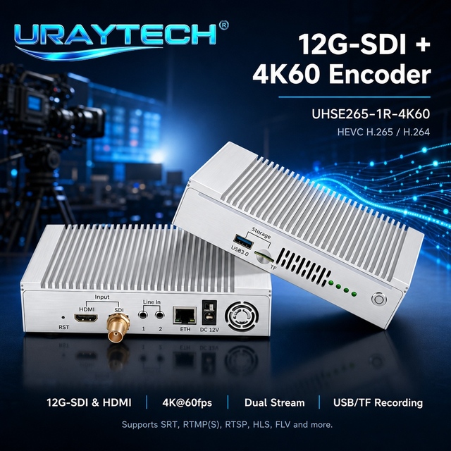 SDI HDMI Encoder 4K60 H.265 IP Video Encoder for IPTV Live Streaming SRT RTMP