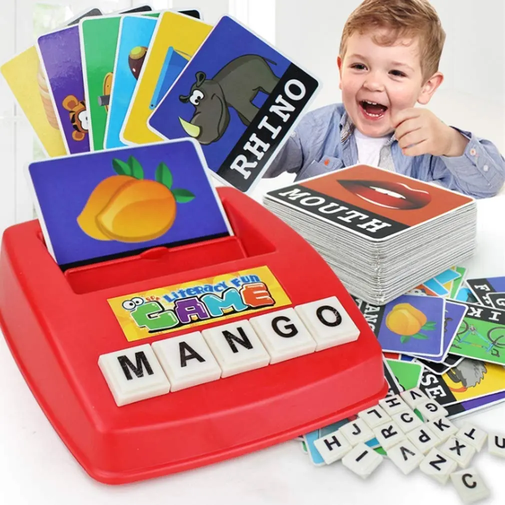 Eşleşen mektup oyunu, alfabe okuma ve yazım, kelimeler ve nesneler, sayı ve renk tanıma, eğitim eğitici oyuncak