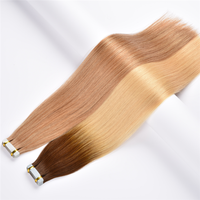 Extensions de cheveux Remy à trame simple de qualité supérieure, super double drawn, en cheveux humains européens, avec bandes adhésives, personnalisables avec votre logo