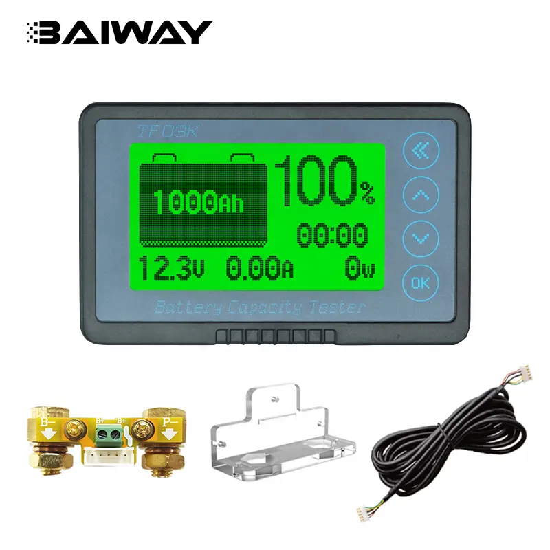 Baiway-TF03KH 8-100 A lcd baterai coulomb meter Monitor Digital Lead Acid Lithium pengisi daya baterai tester kapasitas debit