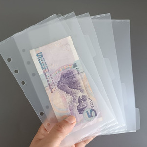 A5 A6 A7 không dây kéo Side mở Frosted rõ ràng tiền mặt tổ chức tiết kiệm Challenge Pocket Ngân Sách tùy chỉnh in Tab chất kết dính phong bì - Product Image 4