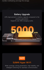 Sunmi M3 Chất lượng cao mới nhất Android 14 cầm tay PDA mã vạch quét 6.75 inch cảm ứng công nghiệp wifi không dây di động PDA - Product Image 3