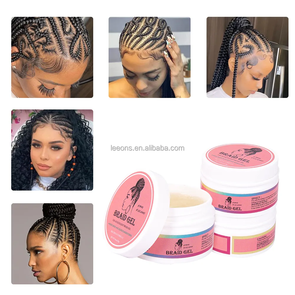 Custom Edge Control with Logo Neat Braids Shine and Jam Gel Private Label Loc Twist Gel Extra Hold for Hair Braids