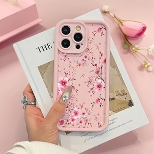 Coque de téléphone portable antichoc motif fleurs de prunier roses pour <span class=keywords><strong>iPhone</strong></span> 16 Plus 17 Air Pro Max - Product Image 1