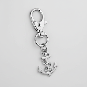 Porte-clés tendance en alliage avec mousqueton ancre, impression UV/offset, logo personnalisé, en laiton, sans boîte incluse - Product Image 2