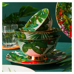 Hot Selling Luxury Exquisite Thermal Tropical Rain Forest Ceramic Porcelain Coffee <b>Cup</b> Dinnerware <b>Sets</b> for Home Decor Giveaways - Product Image 4