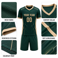 Maillots et shorts de football personnalisés pour les commandes d'équipes saisonnières avec noms et numéros de maillot 100% polyester