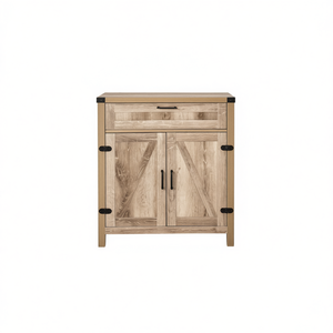 Credenza da Cucina in Legno di Quercia Massiccio, Design Moderno, Soluzione Pratica di Stoccaggio per Casa e Cucina - Product Image 1