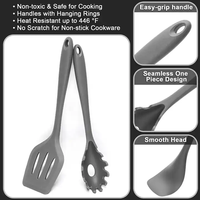 TOALLWIN Nouveaux accessoires de cuisine tendance, ustensiles de cuisine, ensemble d'ustensiles de cuisine en silicone, ustensiles de cuisine en silicone