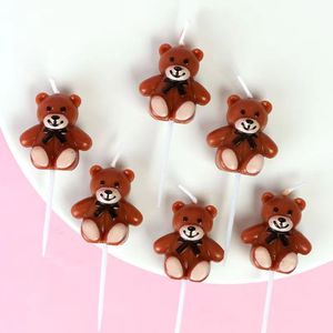 Bear-Shaped <b>Candle</b> Cake Decorations Paraffin Single <b>Wick</b> Birthday Party Children's Day 520 - Product Image 1