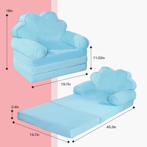 PVC Inflatable <b>Sofa</b> <b>Bed</b> <b>Folded</b> Couch 45.3*19.7*2.4 Inch Four Color for Kids Bedroom Reading Watching TV Playing Games Relaxing - Product Image 2