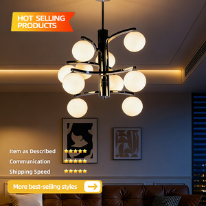 Customized Manufacturer Modern Decorative Luxury Design <b>Dining</b> Hanging LED Chandelier Iron Glass High Brightness 3-Year Warranty - Product Image 2