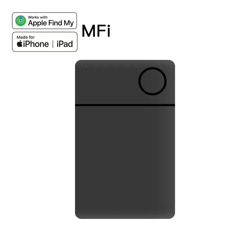 RSH iCard MFi Certified Thin Tracking Device Smart Tag GPS Locator Passport Wallet Tracker Credit Card Finder for Apple Find My