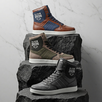 Chaussures de basketball montantes personnalisées pour hommes OLICOM, en cuir de vachette et daim synthétique, baskets décontractées légères, chaussures de sport personnalisées pour hommes