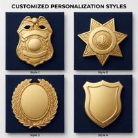 Badge d'identification d'honneur en alliage de zinc, conception personnalisée pour service de sécurité, badge commémoratif professionnel, insignes en gros
