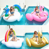 2020 Cheval gonflable de PVC/Pingouin/dragon/tortue .. Flotteur de natation/coloré lit d'eau d'été plage piscine fête