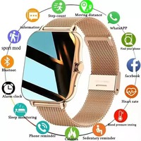 Nuevo Reloj Inteligente de Moda con Llamada BT, Pantalla Táctil Resistente al Agua, para Hombre y Mujer, Deportivo y de Fitness