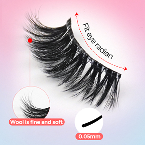 Keo miễn phí một nửa Dải Lông Mi 3D Fluffy tự dính preglued một nửa LÔNG MI LÔNG mi tự nhiên wispy góc Báo Chí trên lahses giả - Product Image 2