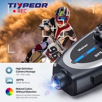 Casque de moto TIYPEOR Q29 avec caméra, interphone, réduction de bruit ENC, partage de musique