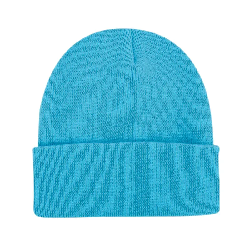 Factory Woolen Men Women Warm Knitted Solid High Quality Custom Logo Winter Beanie Hat