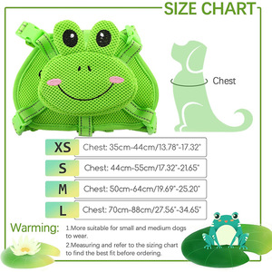 Dog <strong>Backpack</strong> Harness Adjustable <strong>Holiday</strong> Cute Frog Pets Bag Outdoor Self Carrier <strong>Backpack</strong> for Pets to Wear Custom Bags Daily - Product Image 4