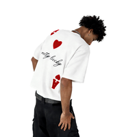 Nouveau design T-shirt décontracté pour homme grande taille, motif « Pretty Lucky » As de Pique, tissu tricoté 100 % polyester