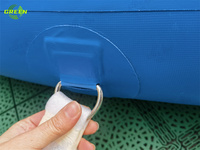 Fabricant vert hamac flottant portable personnalisé pour l'eau longue piscine hamac pour l'eau gonflable avec centre en maille pour les loisirs