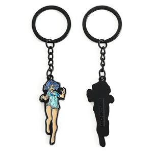 High Quality Kawaii Mini Key Chain Metal Keyring Cute 3d Custom Personalised Keychain Cartoon Anime Keychain