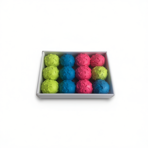 Giocattolo per cani Bone Ball, 12 pezzi, giocattolo colorato in gomma per animali domestici - Product Image 2